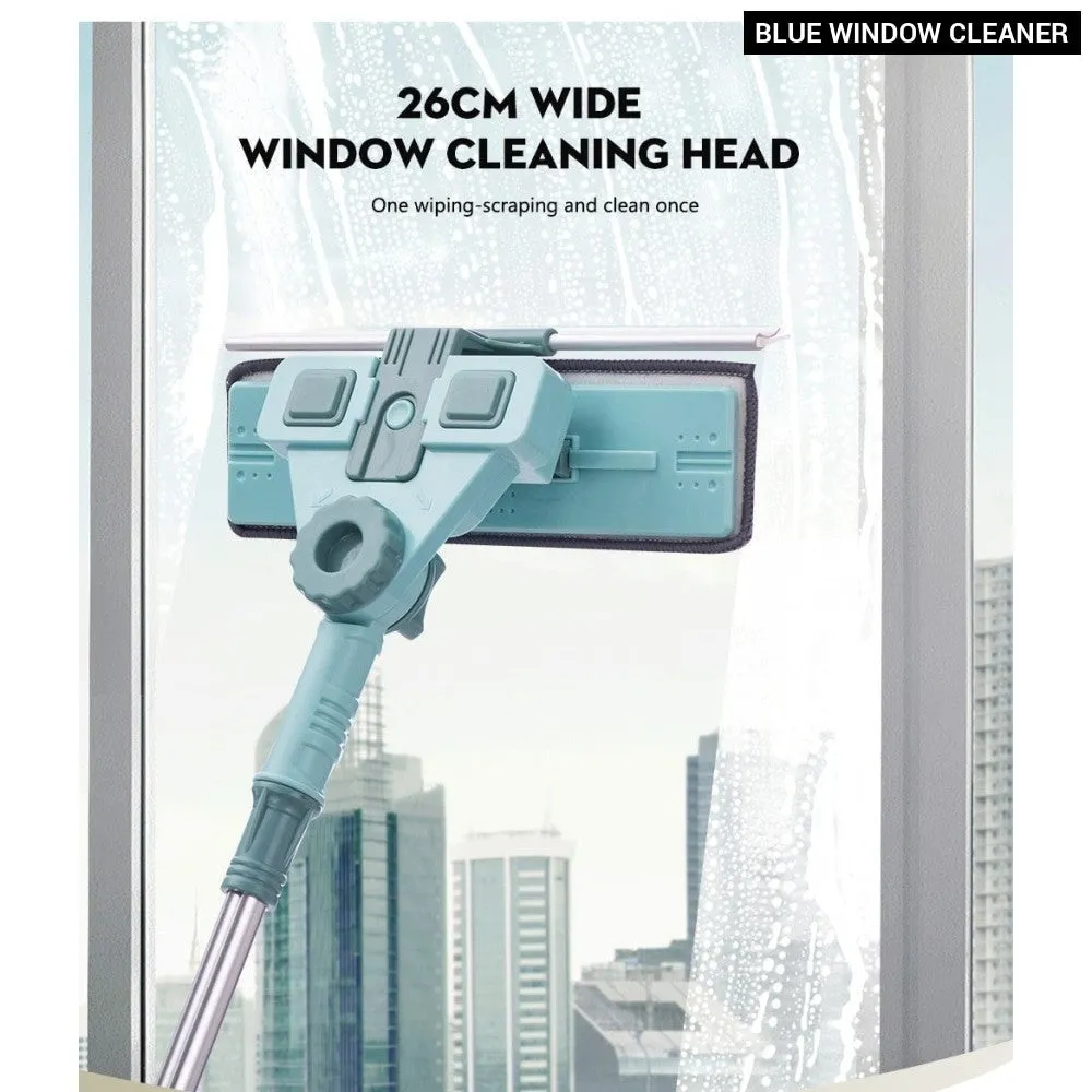 180 Rotatable Microfiber Extendable Glass Wiper Scrubber for High Window