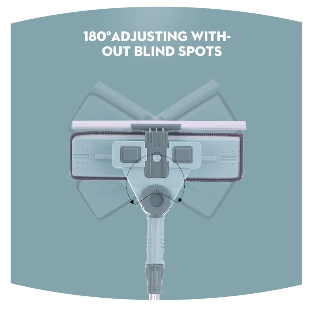 180 Rotatable Microfiber Extendable Glass Wiper Scrubber for High Window