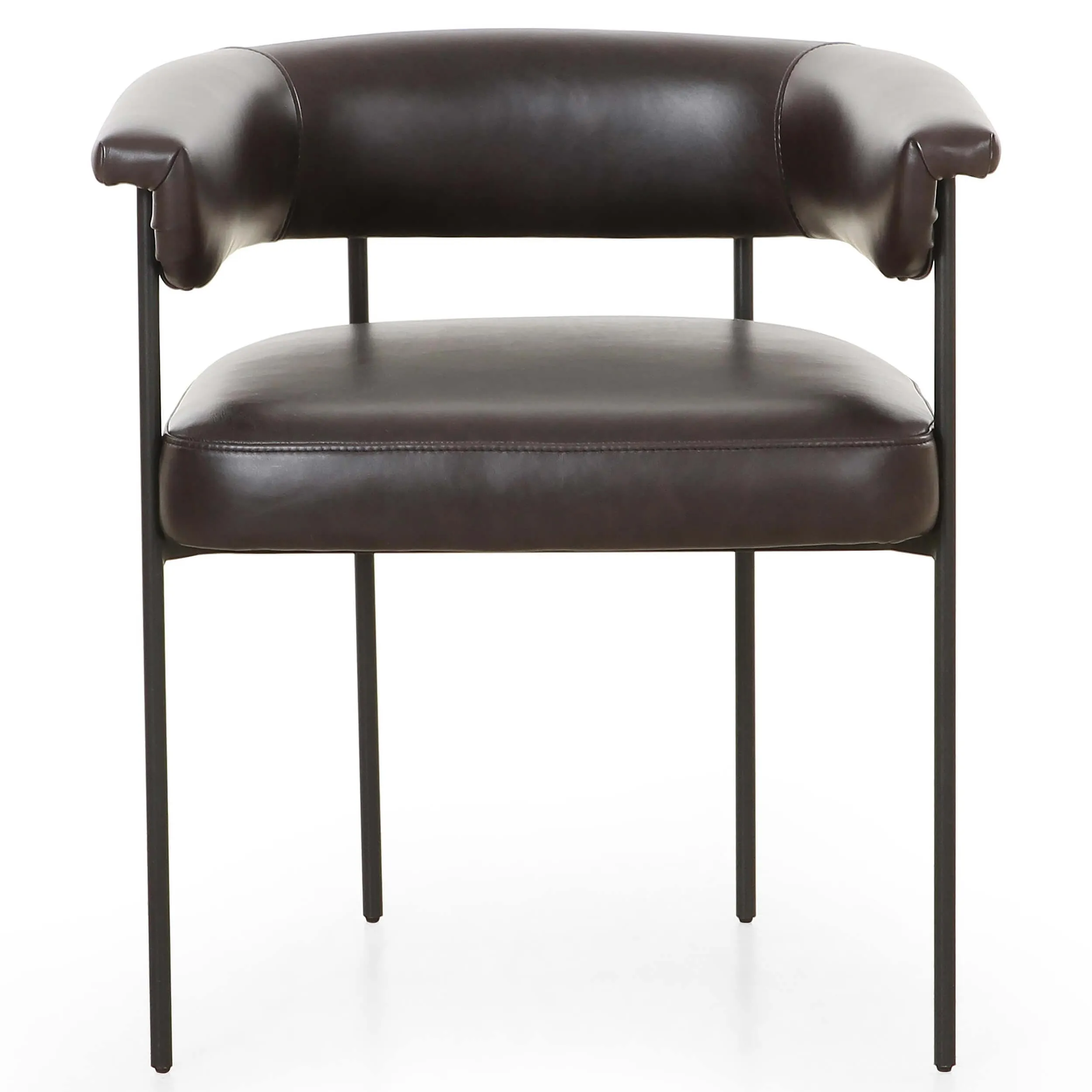 Carrie Leather Dining Chair, Sonoma Black, Set of 2