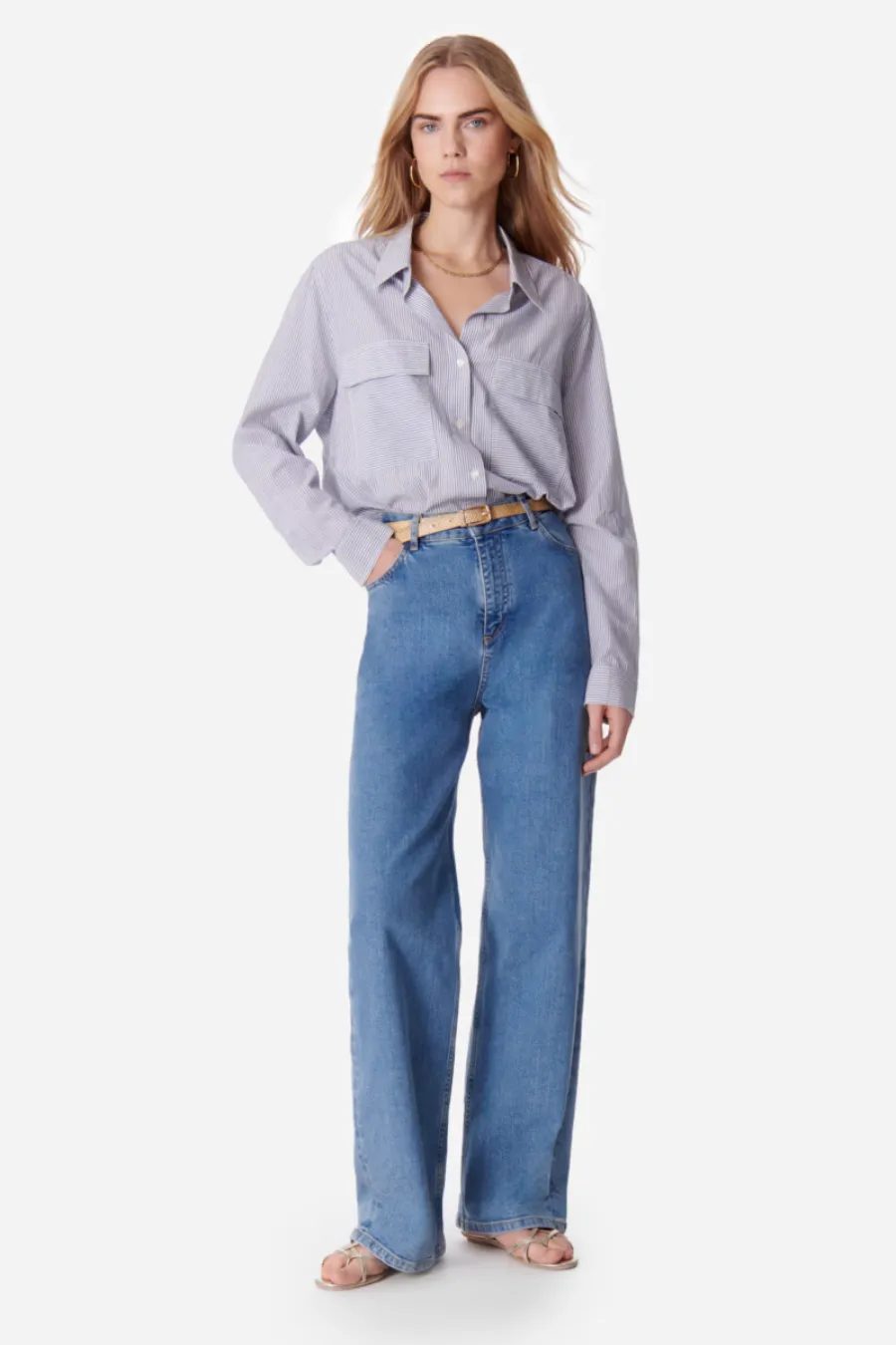 Dim Cotton Shirt Blue