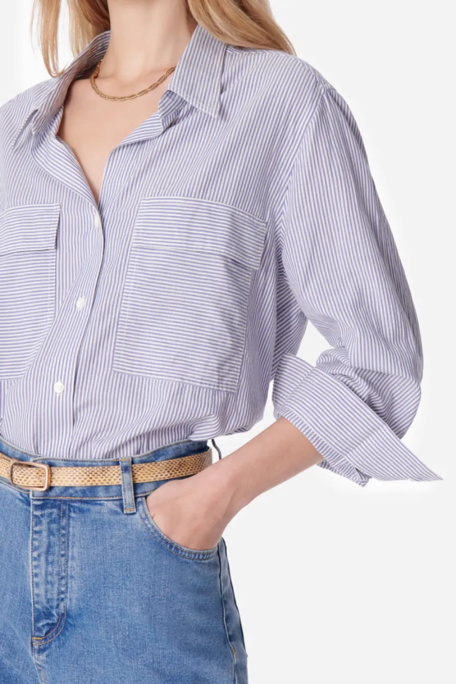 Dim Cotton Shirt Blue