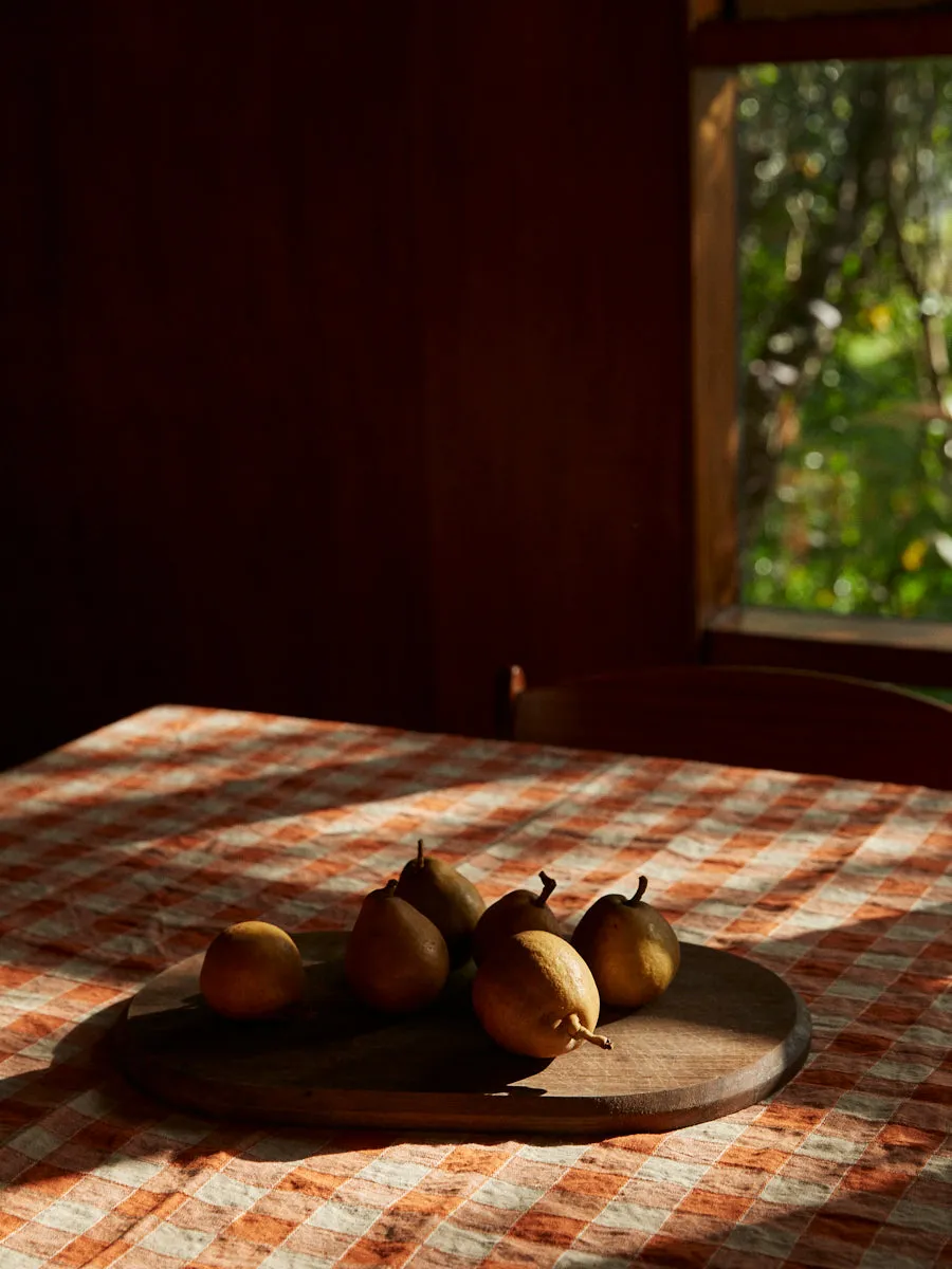 Gingham Linen Table Cloth Square | Marmalade